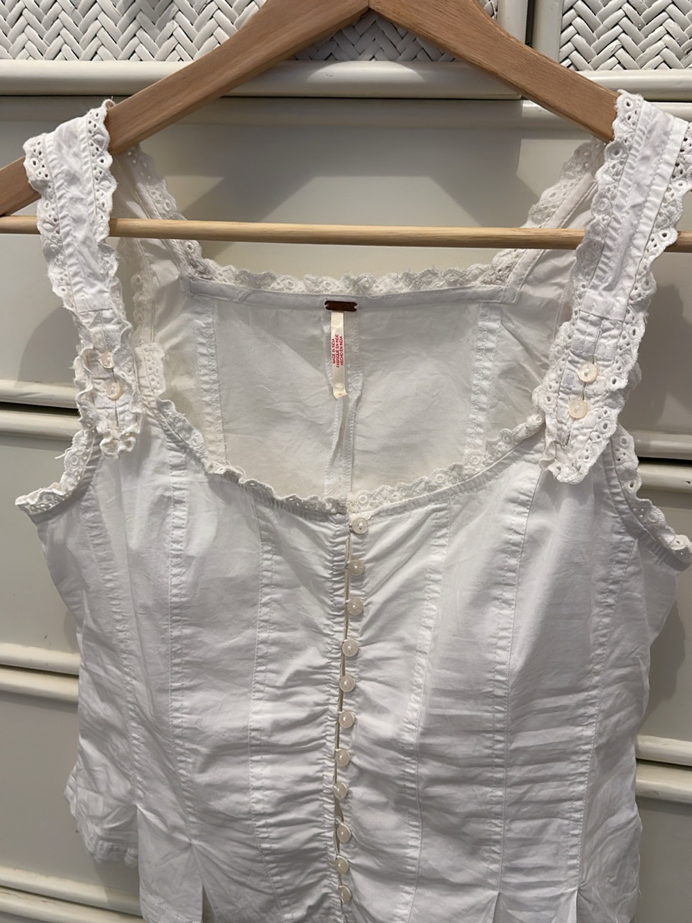 Free People White Corset